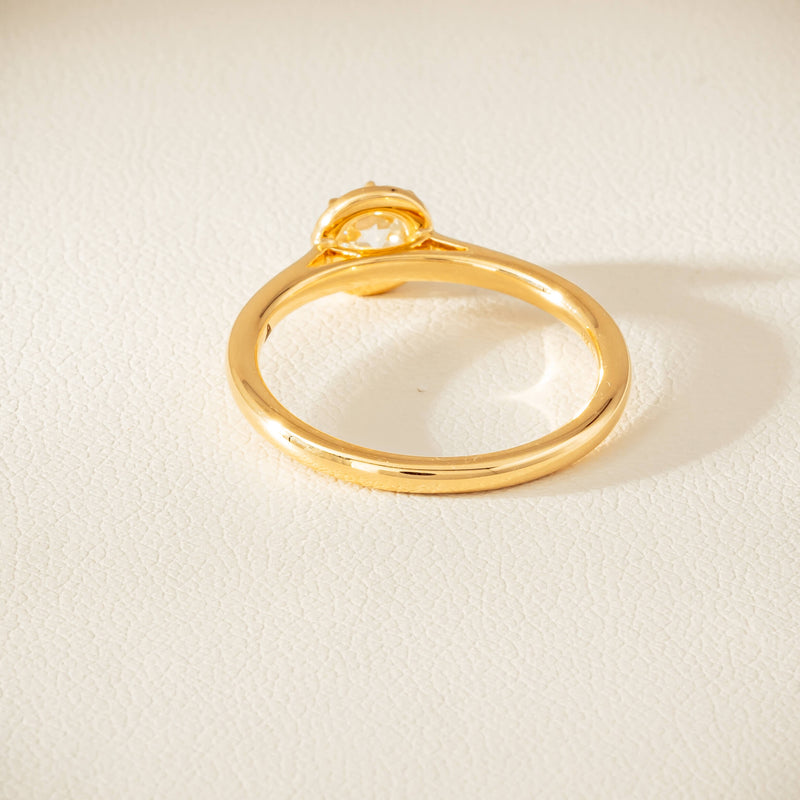 18ct Yellow Gold .50ct Reclaimed Old-Cut Diamond Dawn Ring - Ring - Walker & Hall