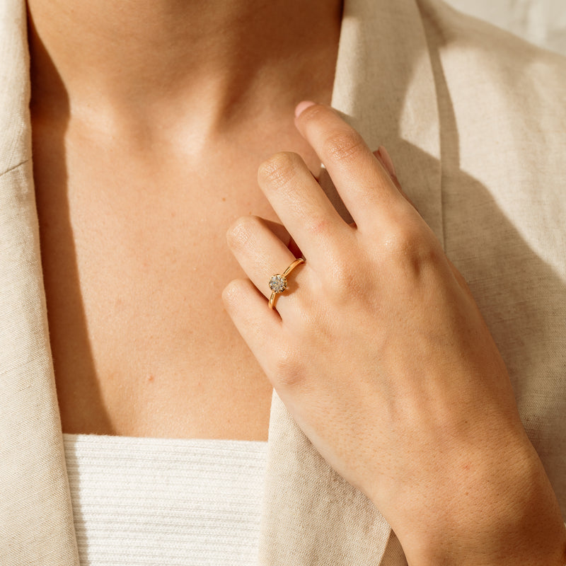 18ct Yellow Gold .50ct Reclaimed Old-Cut Diamond Dawn Ring - Ring - Walker & Hall