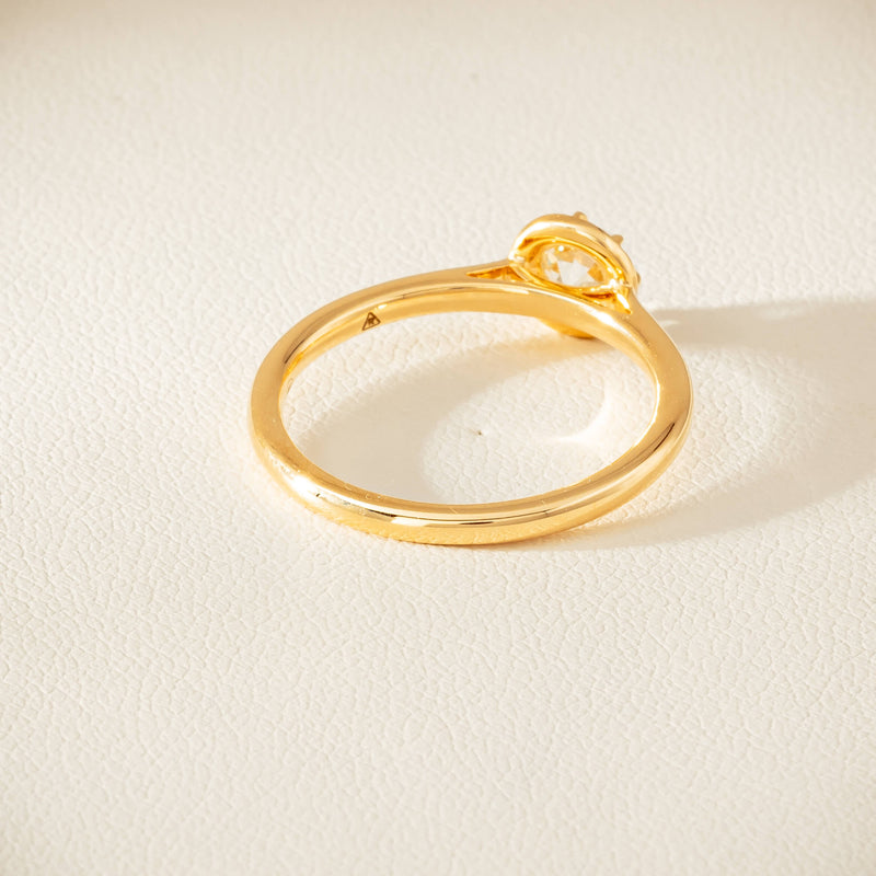 18ct Yellow Gold .50ct Reclaimed Old-Cut Diamond Dawn Ring - Ring - Walker & Hall