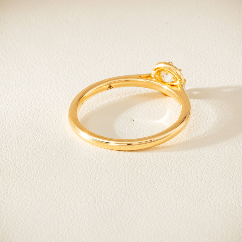 18ct Yellow Gold .50ct Reclaimed Old-Cut Diamond Dawn Ring - Ring - Walker & Hall