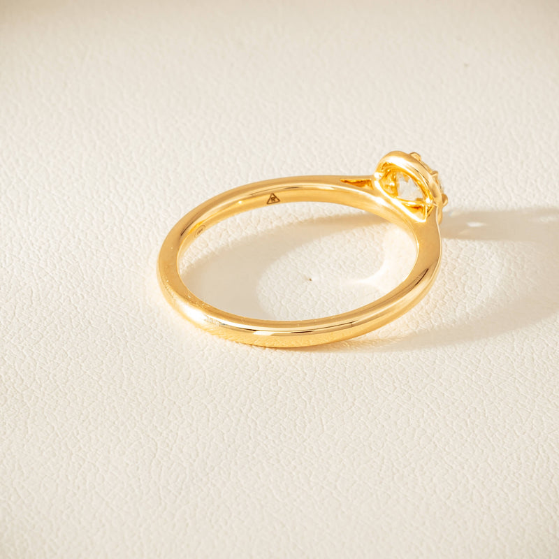 18ct Yellow Gold .50ct Reclaimed Old-Cut Diamond Dawn Ring - Ring - Walker & Hall