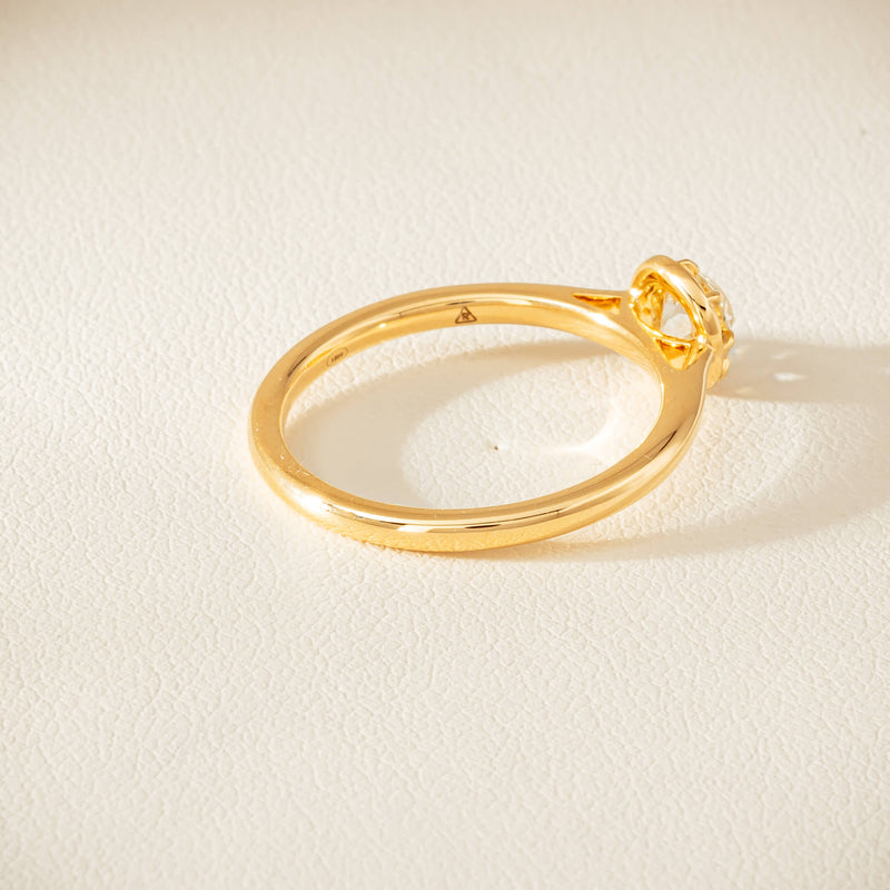 18ct Yellow Gold .50ct Reclaimed Old-Cut Diamond Dawn Ring - Ring - Walker & Hall