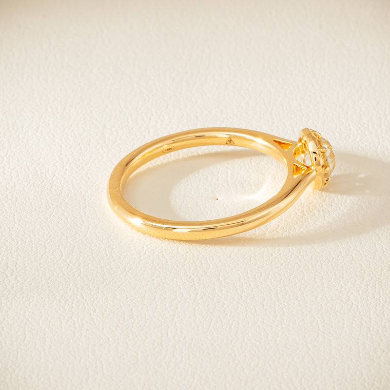 18ct Yellow Gold .50ct Reclaimed Old-Cut Diamond Dawn Ring - Ring - Walker & Hall