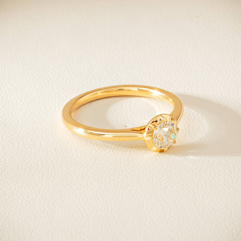 18ct Yellow Gold .50ct Reclaimed Old-Cut Diamond Dawn Ring - Ring - Walker & Hall