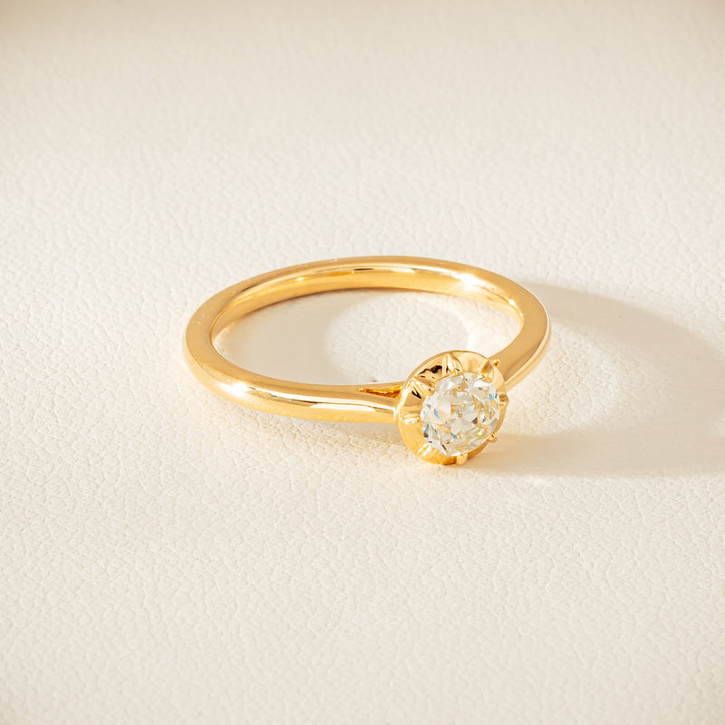 18ct Yellow Gold .50ct Reclaimed Old-Cut Diamond Dawn Ring - Ring - Walker & Hall