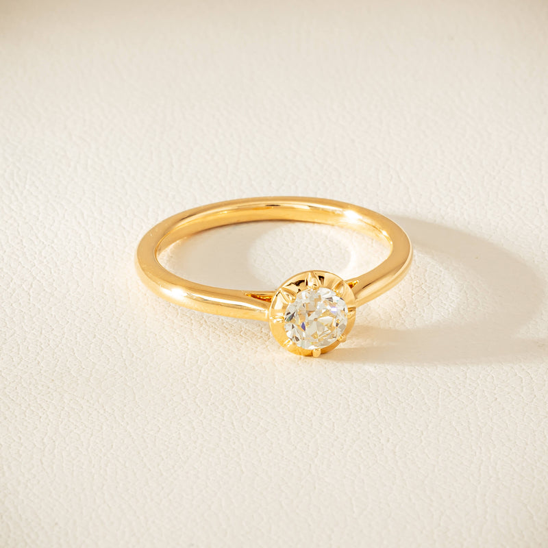 18ct Yellow Gold .50ct Reclaimed Old-Cut Diamond Dawn Ring - Ring - Walker & Hall