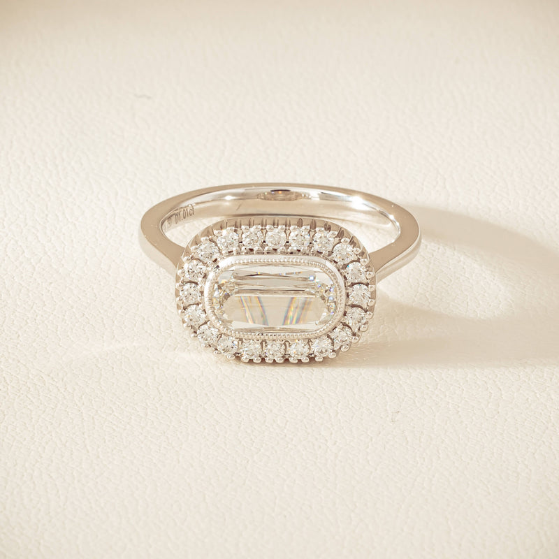 18ct White Gold 1.01ct Fancy-Cut Diamond Daisy Ring - Ring - Walker & Hall