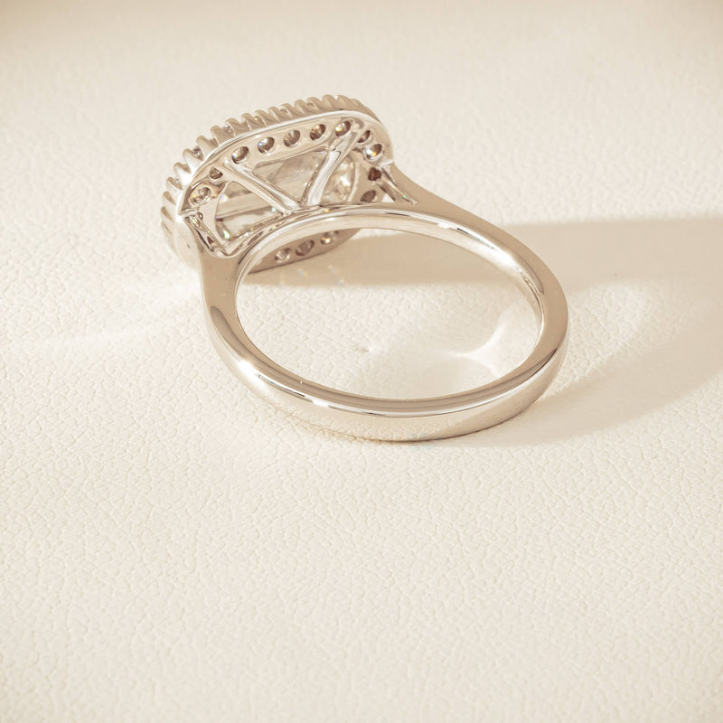 18ct White Gold 1.01ct Fancy-Cut Diamond Daisy Ring - Ring - Walker & Hall