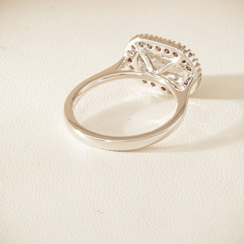 18ct White Gold 1.01ct Fancy-Cut Diamond Daisy Ring - Ring - Walker & Hall