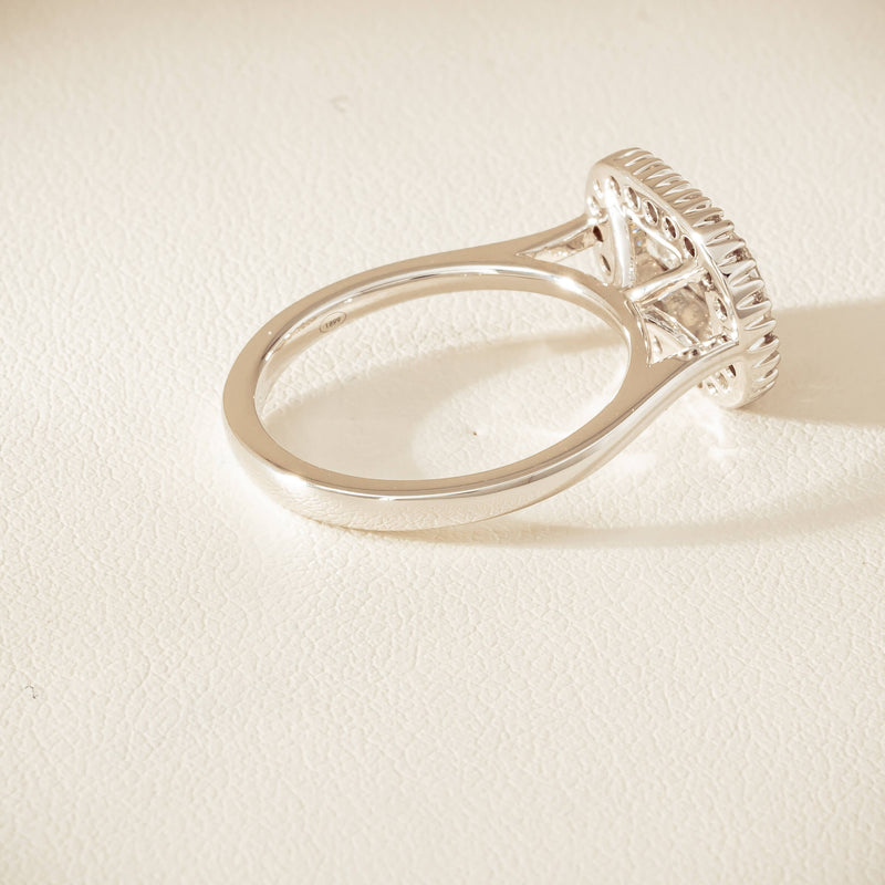 18ct White Gold 1.01ct Fancy-Cut Diamond Daisy Ring - Ring - Walker & Hall