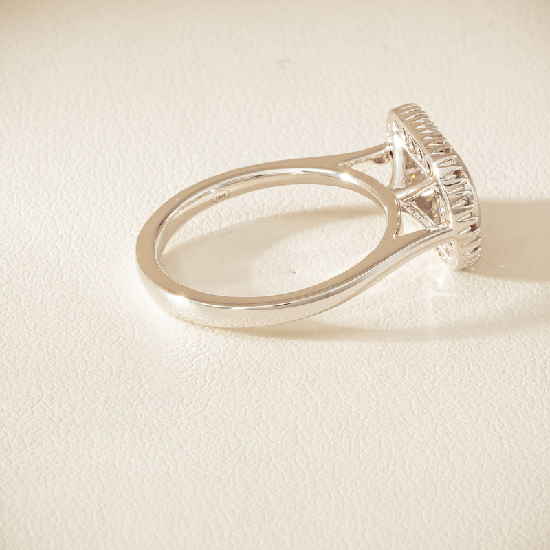 18ct White Gold 1.01ct Fancy-Cut Diamond Daisy Ring - Ring - Walker & Hall