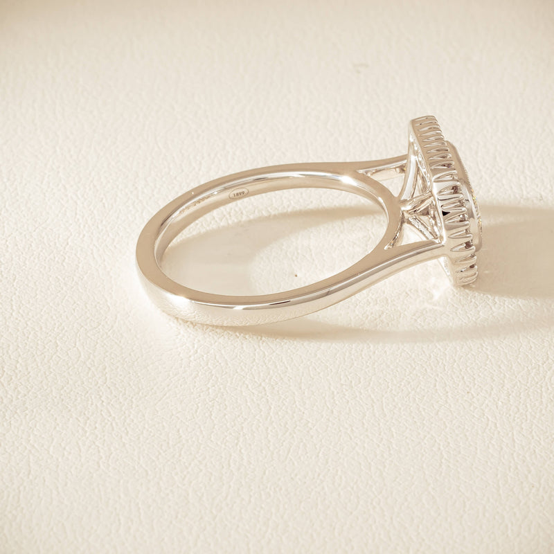 18ct White Gold 1.01ct Fancy-Cut Diamond Daisy Ring - Ring - Walker & Hall