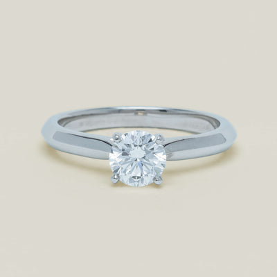 18ct White Gold .78ct Reclaimed Diamond Venetian Ring - Ring - Walker & Hall