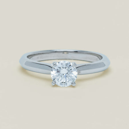 18ct White Gold .78ct Reclaimed Diamond Venetian Ring - Ring - Walker & Hall