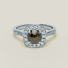18ct White Gold .80ct Black Diamond Aurora Ring - Ring - Walker & Hall