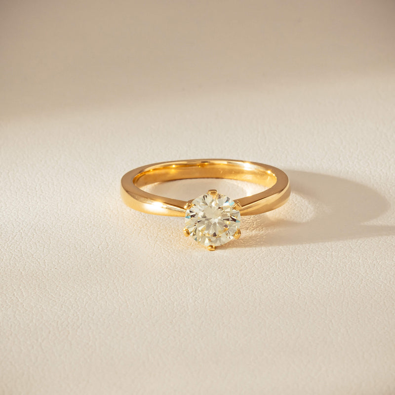 18ct Yellow Gold 1.05ct Reclaimed Fancy Diamond Nova Ring - Ring - Walker & Hall