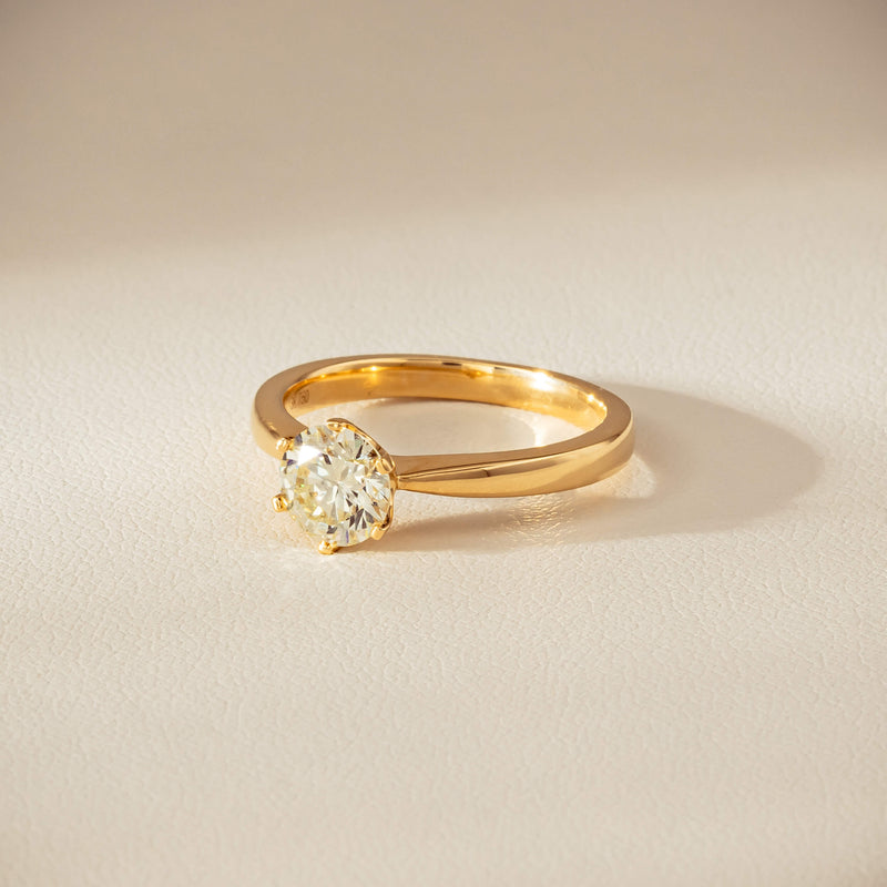 18ct Yellow Gold 1.05ct Reclaimed Fancy Diamond Nova Ring - Ring - Walker & Hall