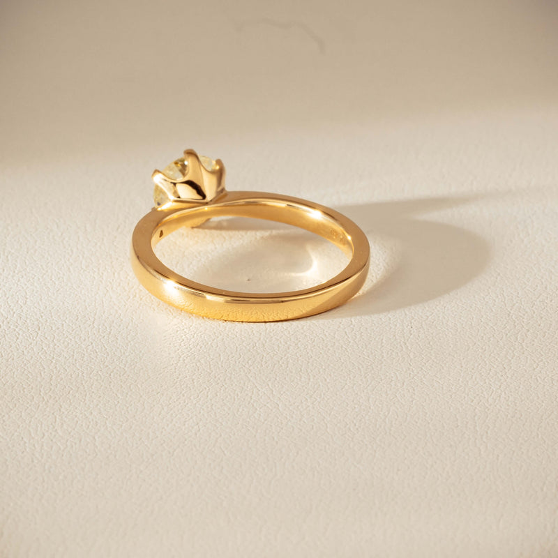 18ct Yellow Gold 1.05ct Reclaimed Fancy Diamond Nova Ring - Ring - Walker & Hall