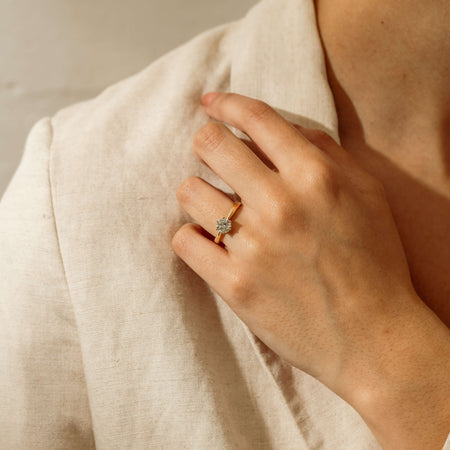 18ct Yellow Gold 1.05ct Reclaimed Fancy Diamond Nova Ring - Ring - Walker & Hall