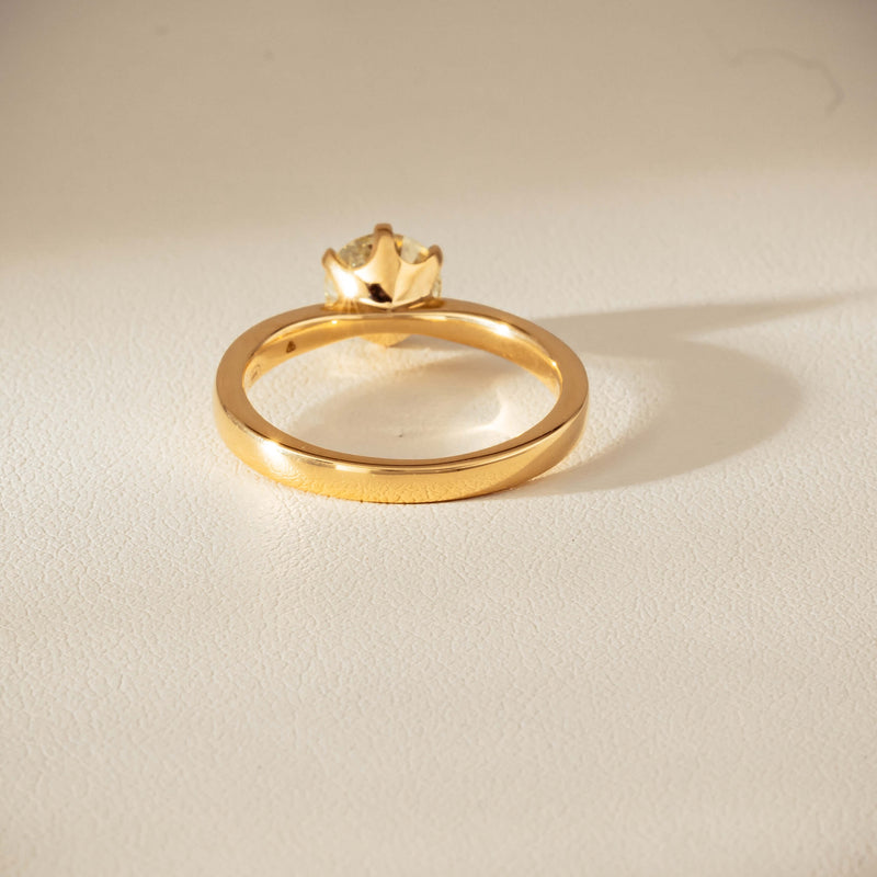 18ct Yellow Gold 1.05ct Reclaimed Fancy Diamond Nova Ring - Ring - Walker & Hall