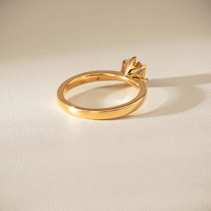 18ct Yellow Gold 1.05ct Reclaimed Fancy Diamond Nova Ring - Ring - Walker & Hall