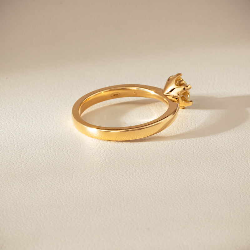 18ct Yellow Gold 1.05ct Reclaimed Fancy Diamond Nova Ring - Ring - Walker & Hall