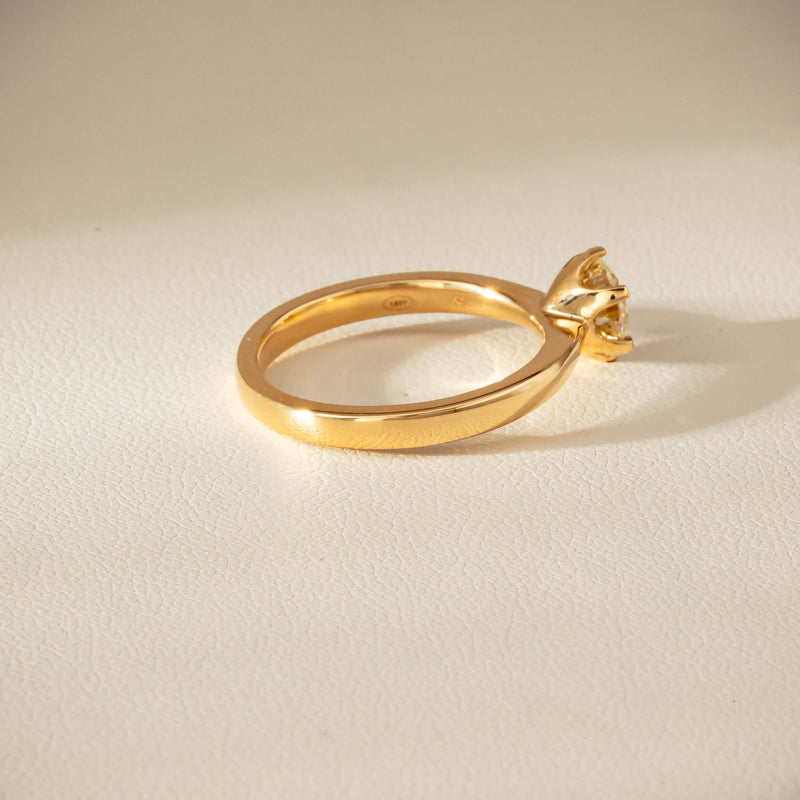 18ct Yellow Gold 1.05ct Reclaimed Fancy Diamond Nova Ring - Ring - Walker & Hall