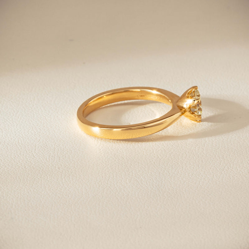 18ct Yellow Gold 1.05ct Reclaimed Fancy Diamond Nova Ring - Ring - Walker & Hall