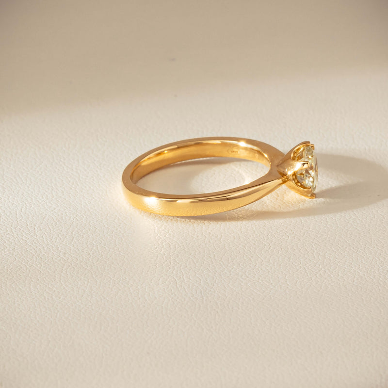 18ct Yellow Gold 1.05ct Reclaimed Fancy Diamond Nova Ring - Ring - Walker & Hall