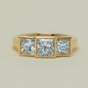 18ct Yellow Gold 2.42ct Reclaimed Princess-Cut Diamond Ring - Ring - Walker & Hall
