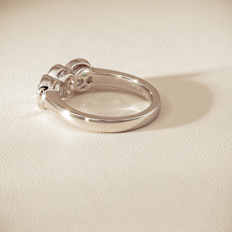 Platinum 1.61ct Reclaimed Diamond Three-Stone Natalia Ring - Ring - Walker & Hall