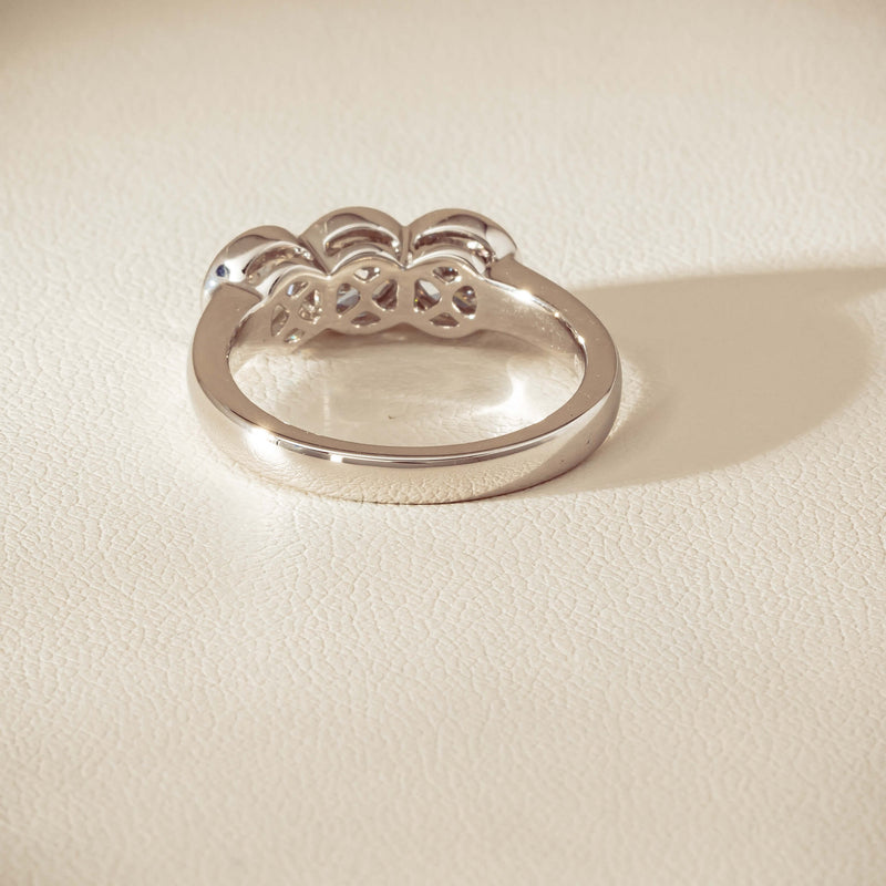 Platinum 1.61ct Reclaimed Diamond Three-Stone Natalia Ring - Ring - Walker & Hall