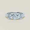 Platinum 1.61ct Reclaimed Diamond Three-Stone Natalia Ring - Ring - Walker & Hall