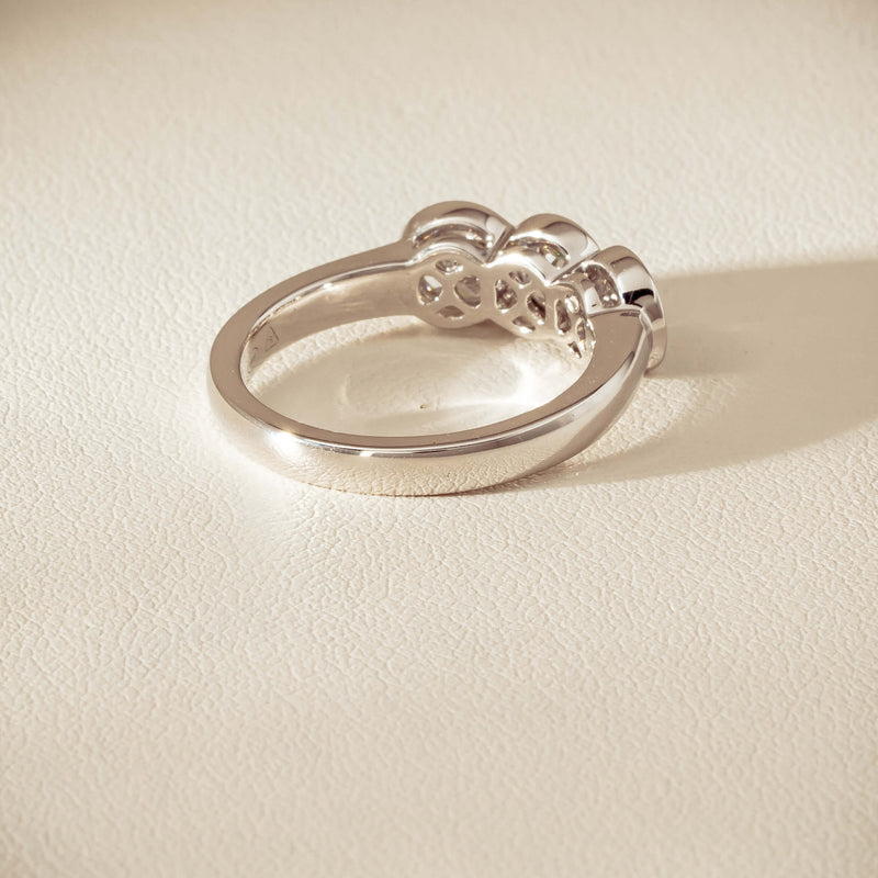 Platinum 1.61ct Reclaimed Diamond Three-Stone Natalia Ring - Ring - Walker & Hall