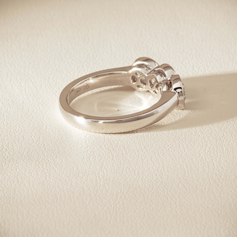 Platinum 1.61ct Reclaimed Diamond Three-Stone Natalia Ring - Ring - Walker & Hall