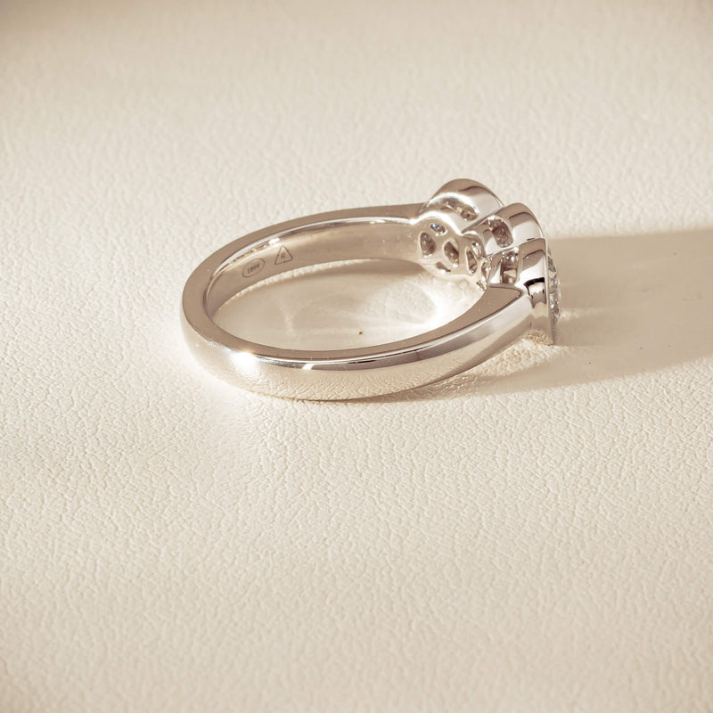 Platinum 1.61ct Reclaimed Diamond Three-Stone Natalia Ring - Ring - Walker & Hall