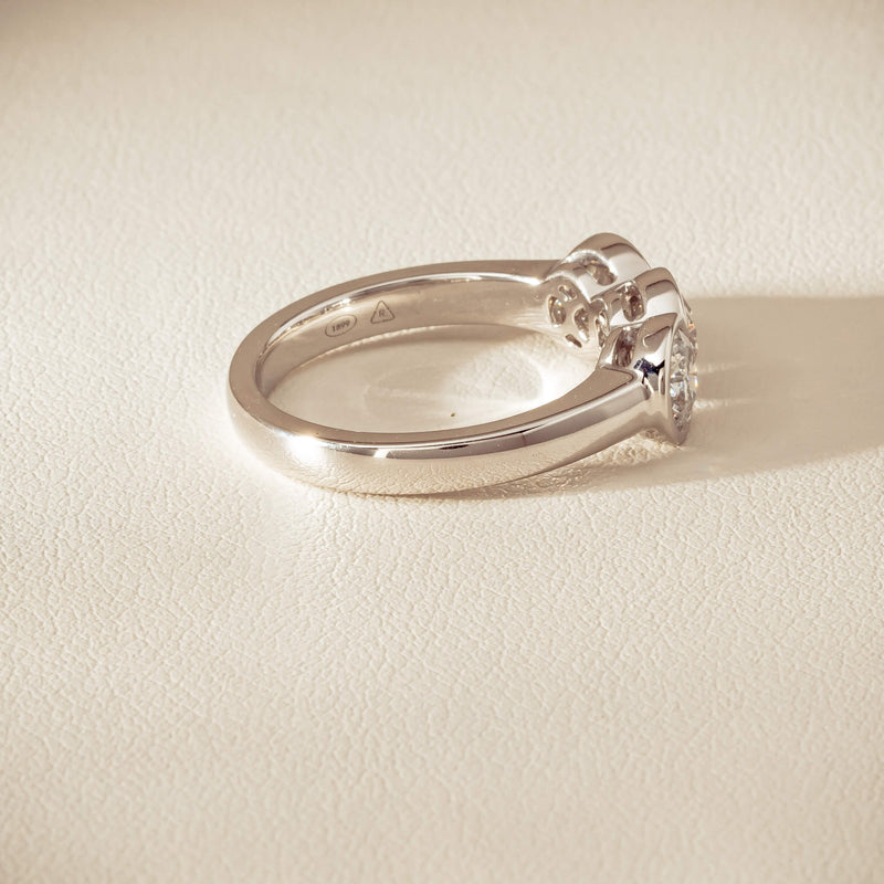 Platinum 1.61ct Reclaimed Diamond Three-Stone Natalia Ring - Ring - Walker & Hall