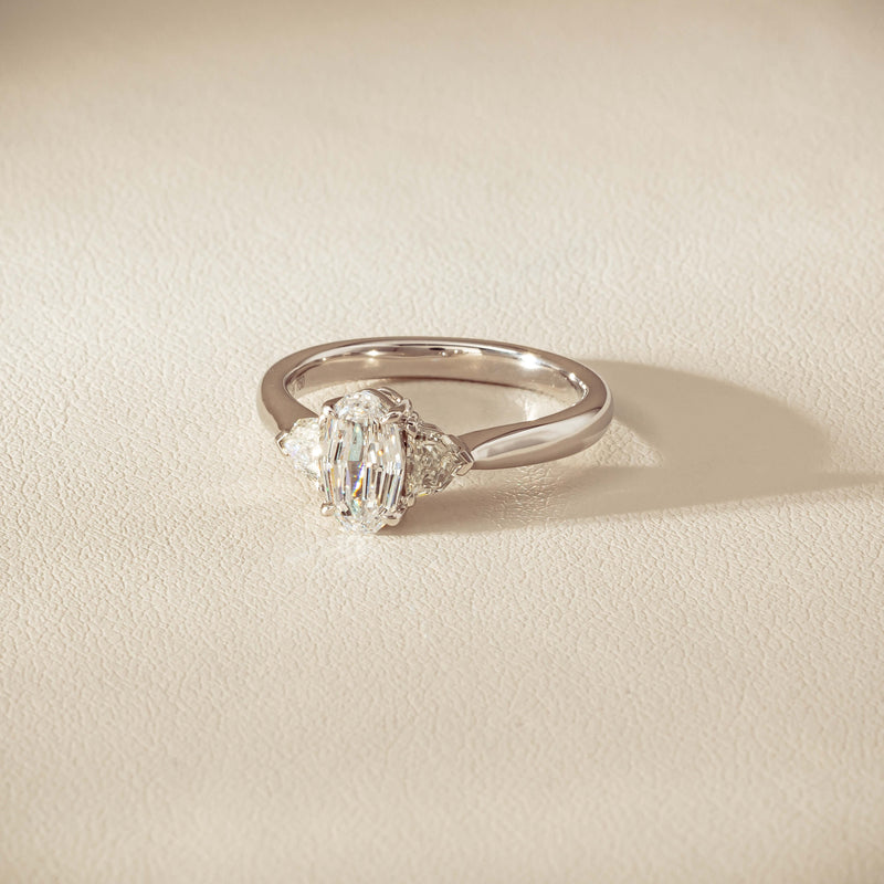 18ct White Gold 1.01ct Oval-Cut Diamond Ring - Ring - Walker & Hall