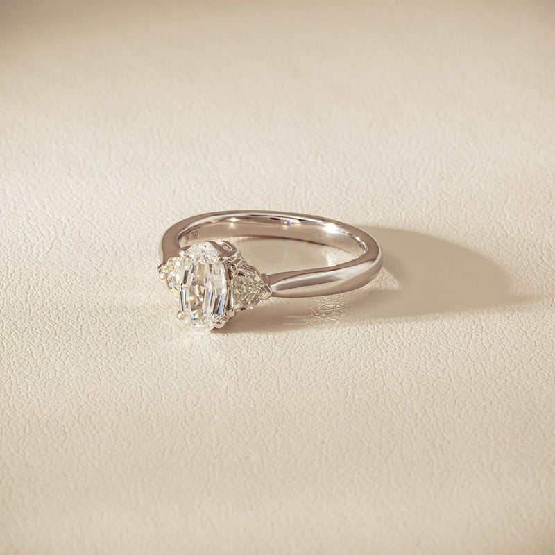 18ct White Gold 1.01ct Oval-Cut Diamond Ring - Ring - Walker & Hall