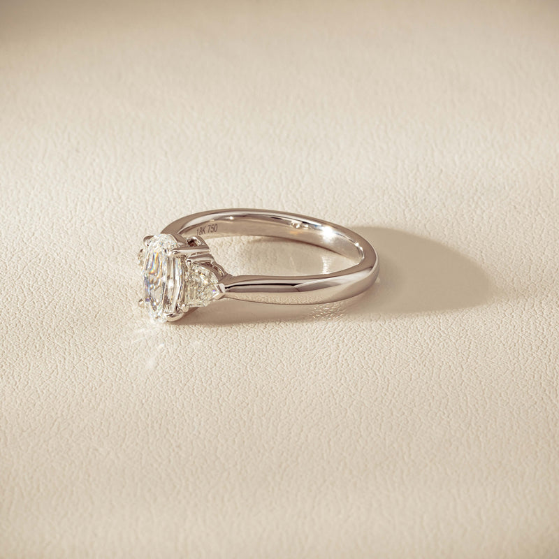 18ct White Gold 1.01ct Oval-Cut Diamond Ring - Ring - Walker & Hall