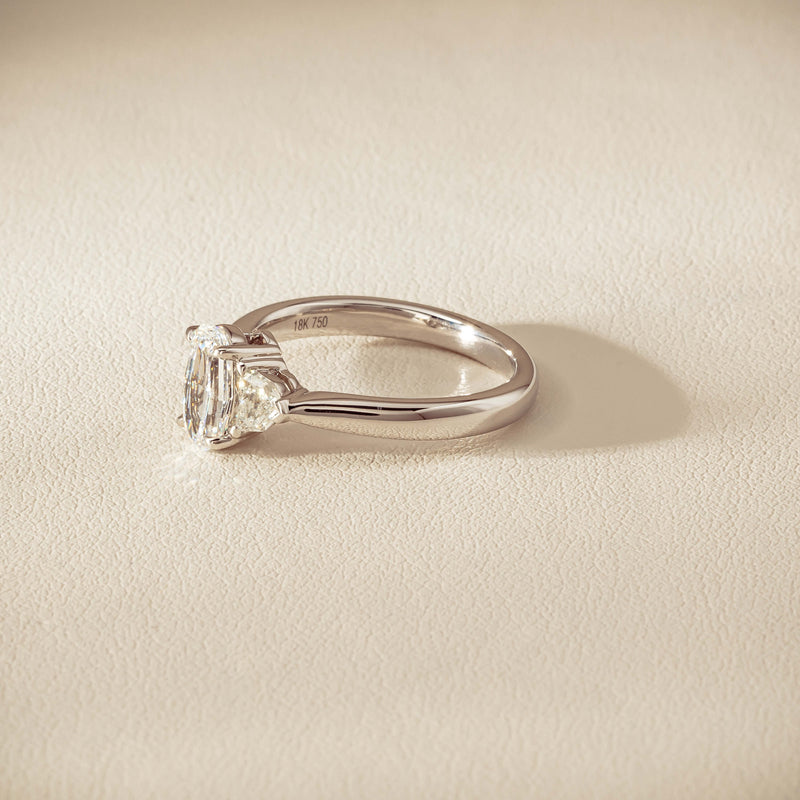 18ct White Gold 1.01ct Oval-Cut Diamond Ring - Ring - Walker & Hall