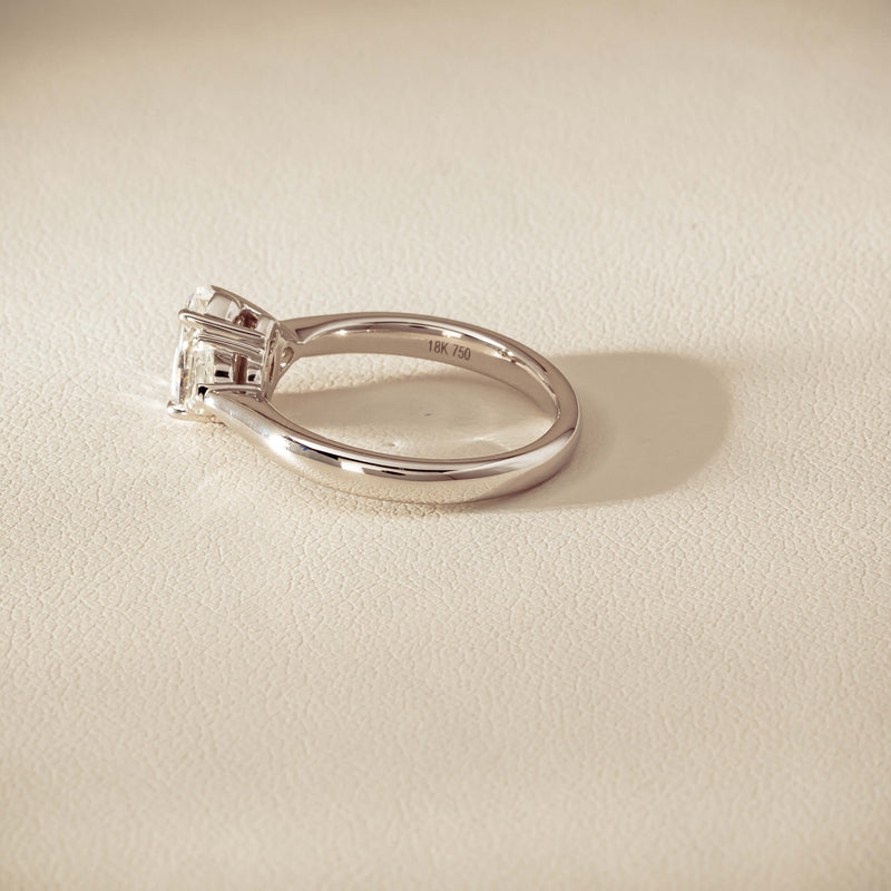 18ct White Gold 1.01ct Oval-Cut Diamond Ring - Ring - Walker & Hall