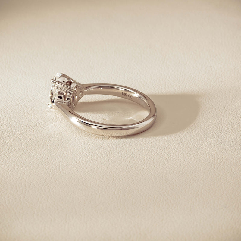 18ct White Gold 1.01ct Oval-Cut Diamond Ring - Ring - Walker & Hall