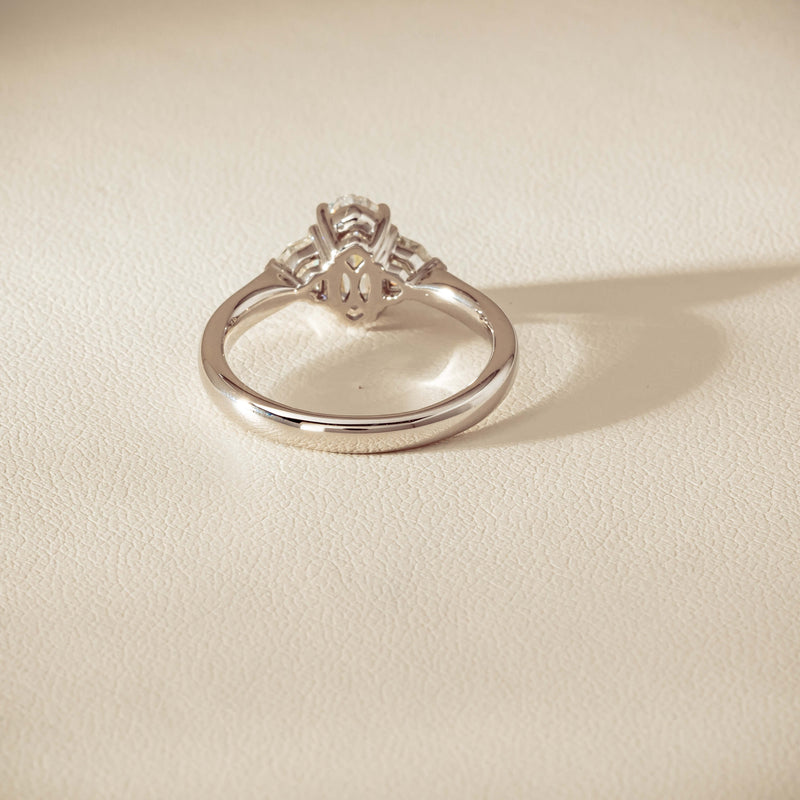 18ct White Gold 1.01ct Oval-Cut Diamond Ring - Ring - Walker & Hall