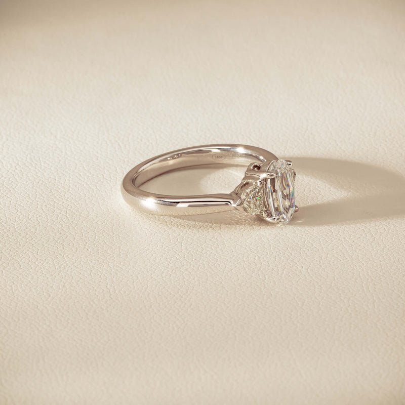 18ct White Gold 1.01ct Oval-Cut Diamond Ring - Ring - Walker & Hall