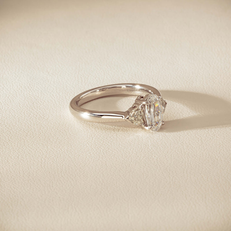 18ct White Gold 1.01ct Oval-Cut Diamond Ring - Ring - Walker & Hall