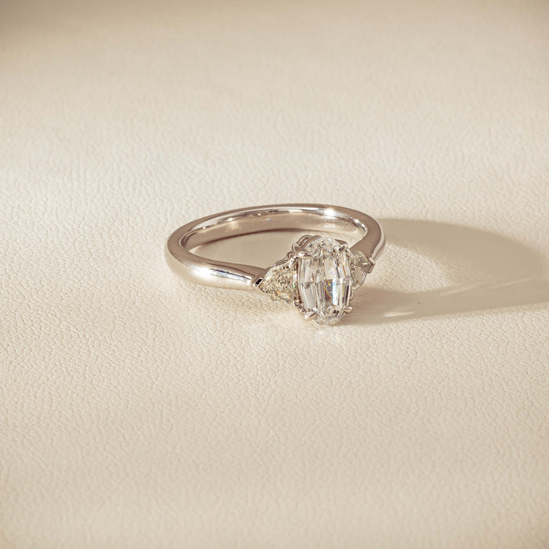 18ct White Gold 1.01ct Oval-Cut Diamond Ring - Ring - Walker & Hall