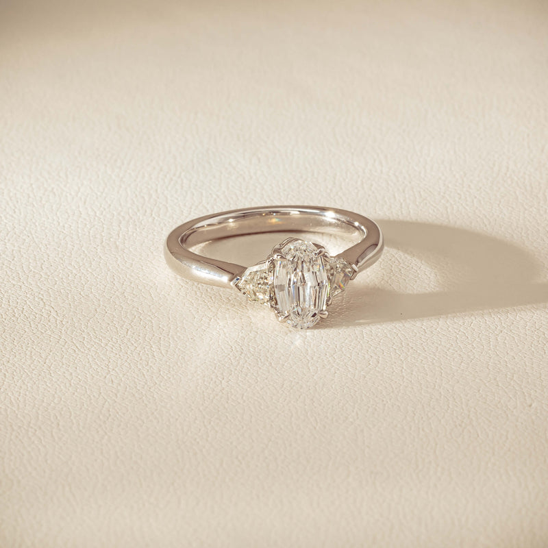 18ct White Gold 1.01ct Oval-Cut Diamond Ring - Ring - Walker & Hall