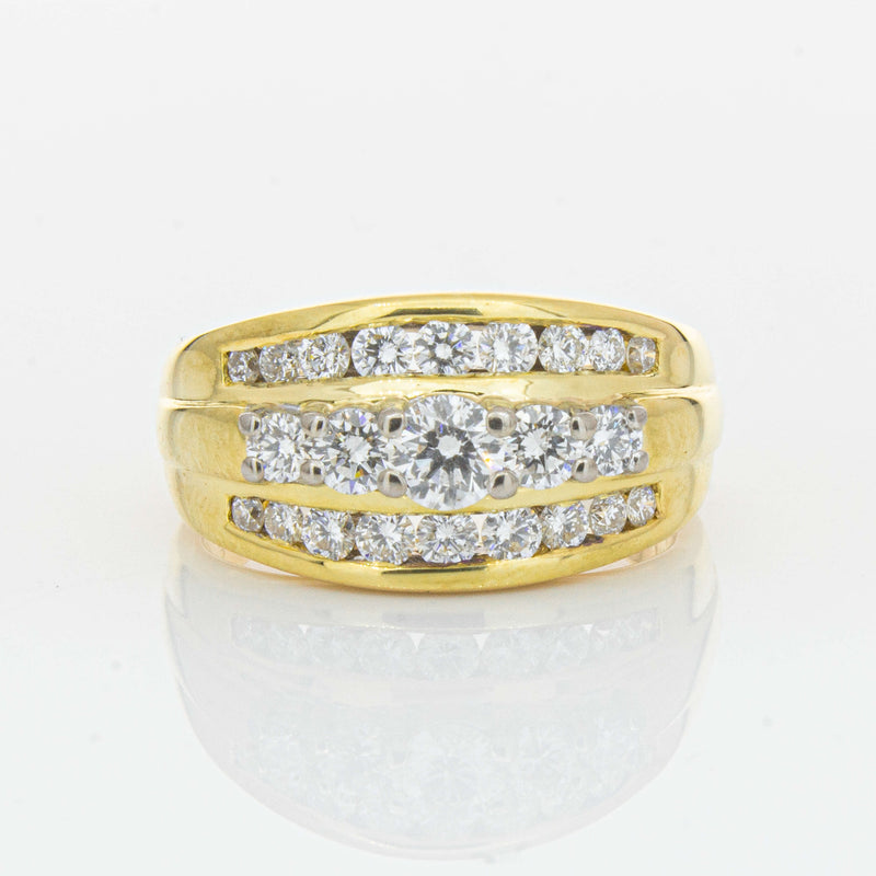 Deja Vu 18ct Yellow Gold 1.07ct Diamond Cluster Ring - Ring - Walker & Hall