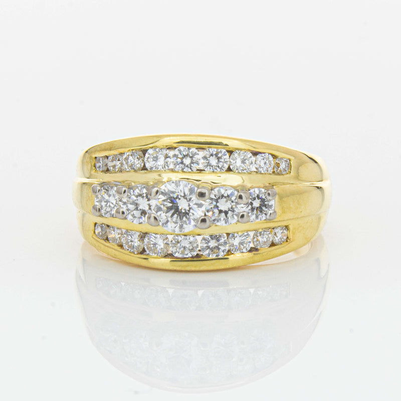 Deja Vu 18ct Yellow Gold 1.07ct Diamond Cluster Ring - Ring - Walker & Hall